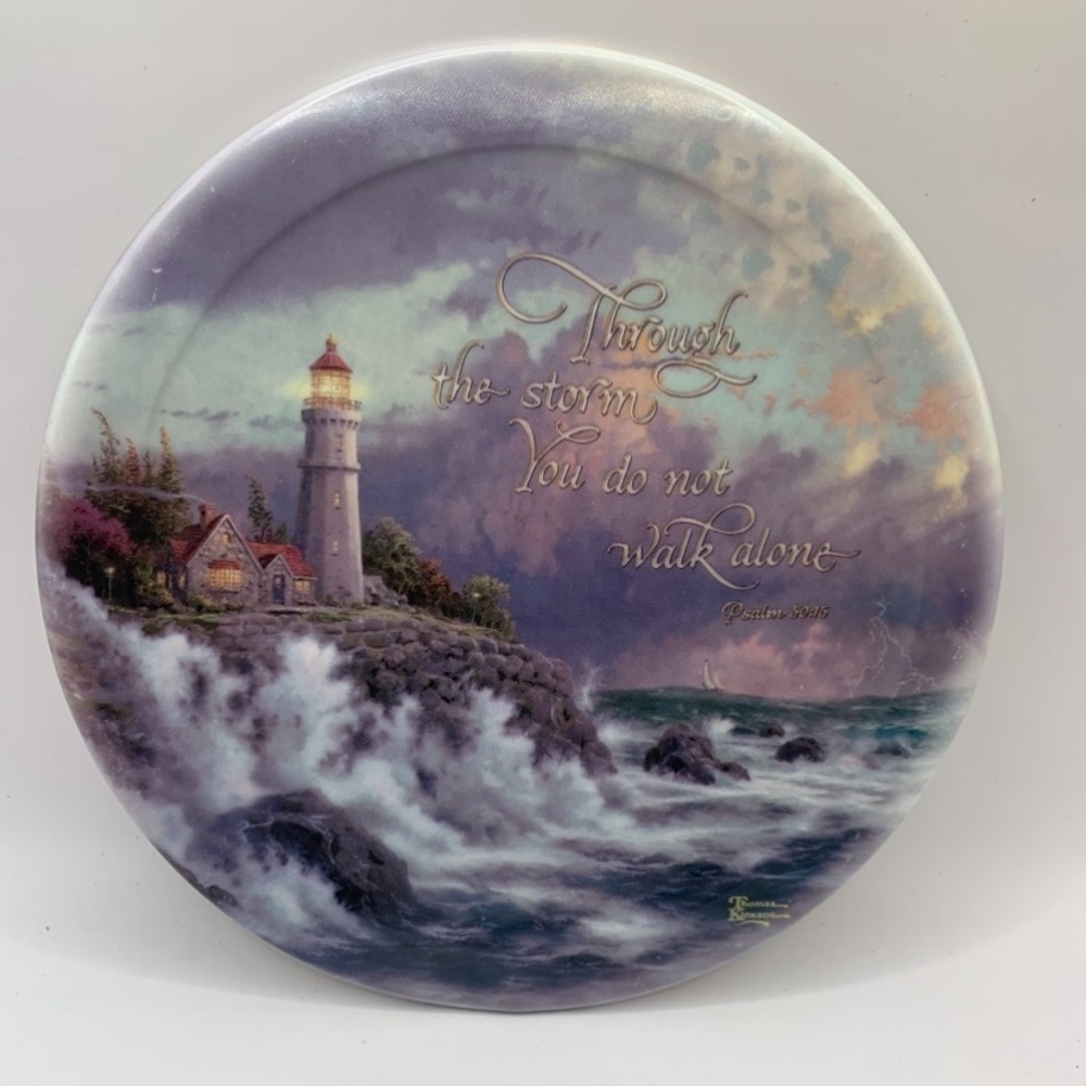 Thomas Kinkade Conquering the Storms Have Faith Plate # A8791 Limited Edition